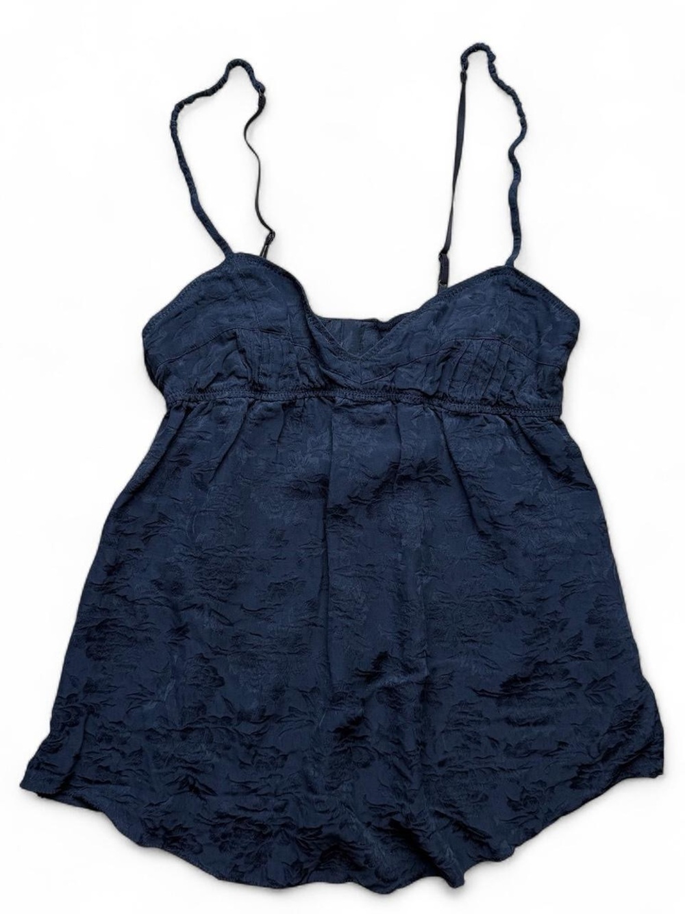 Babaton Aritzia Dark navy 100% Silk Jacquard Cami Tank S